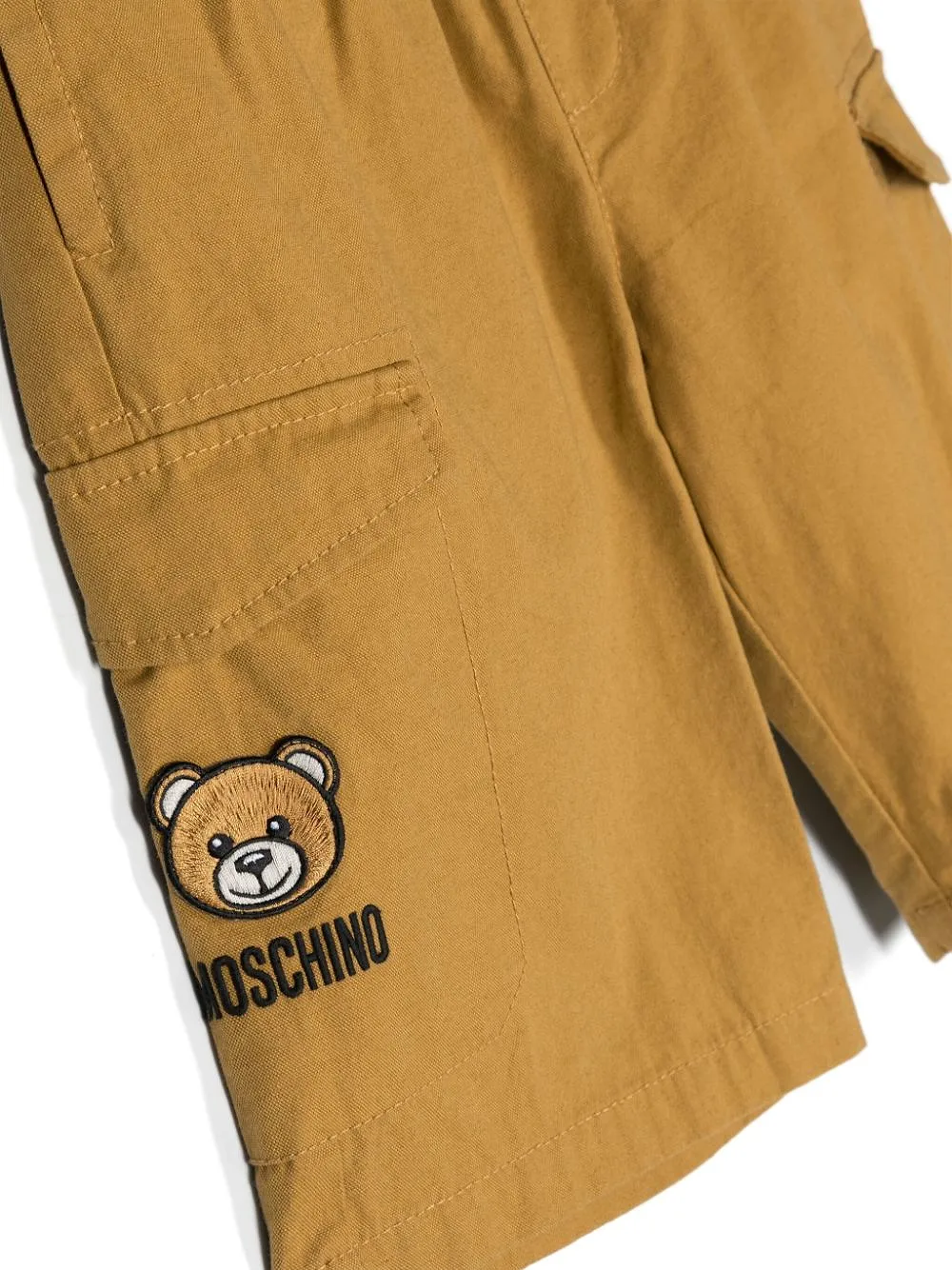 Teddy Bear-Patch Cargo Shorts
