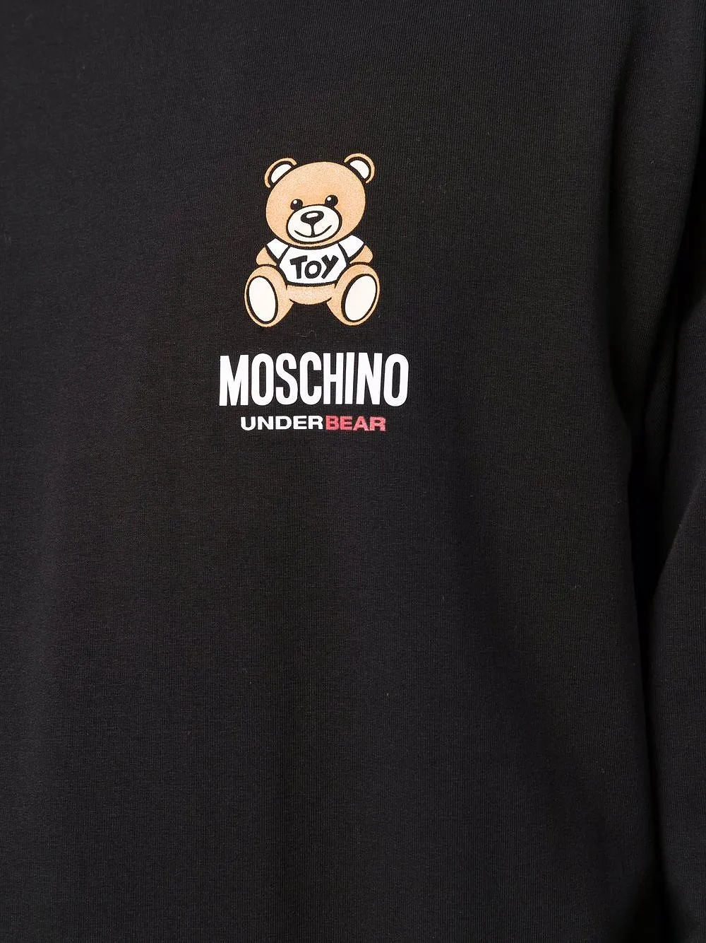 Teddy Bear-Print Crew Neck Sweatshirt