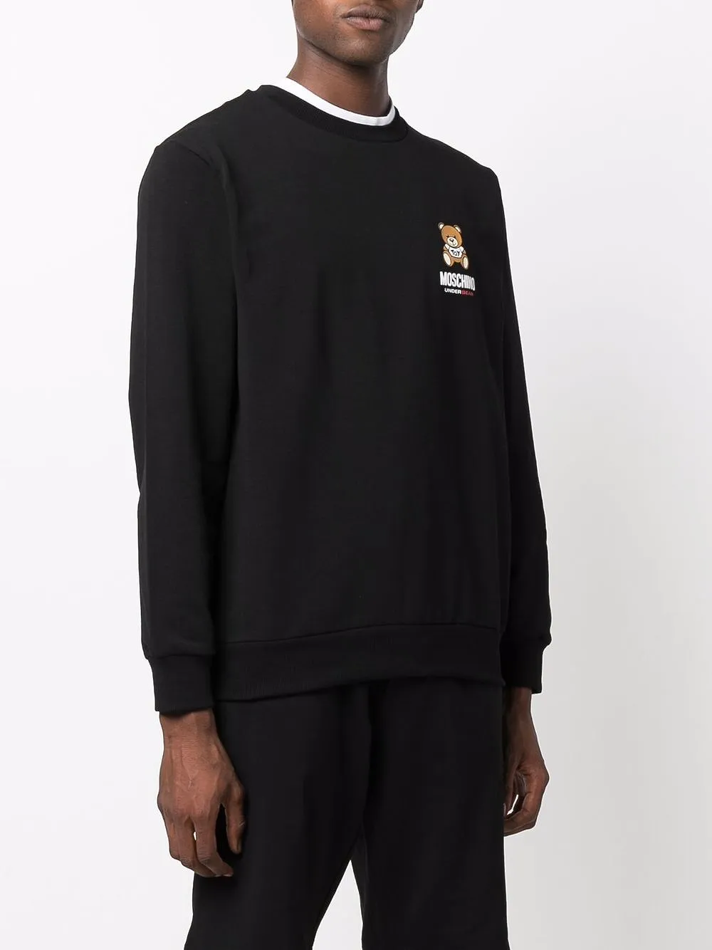 Teddy Bear-Print Crew Neck Sweatshirt