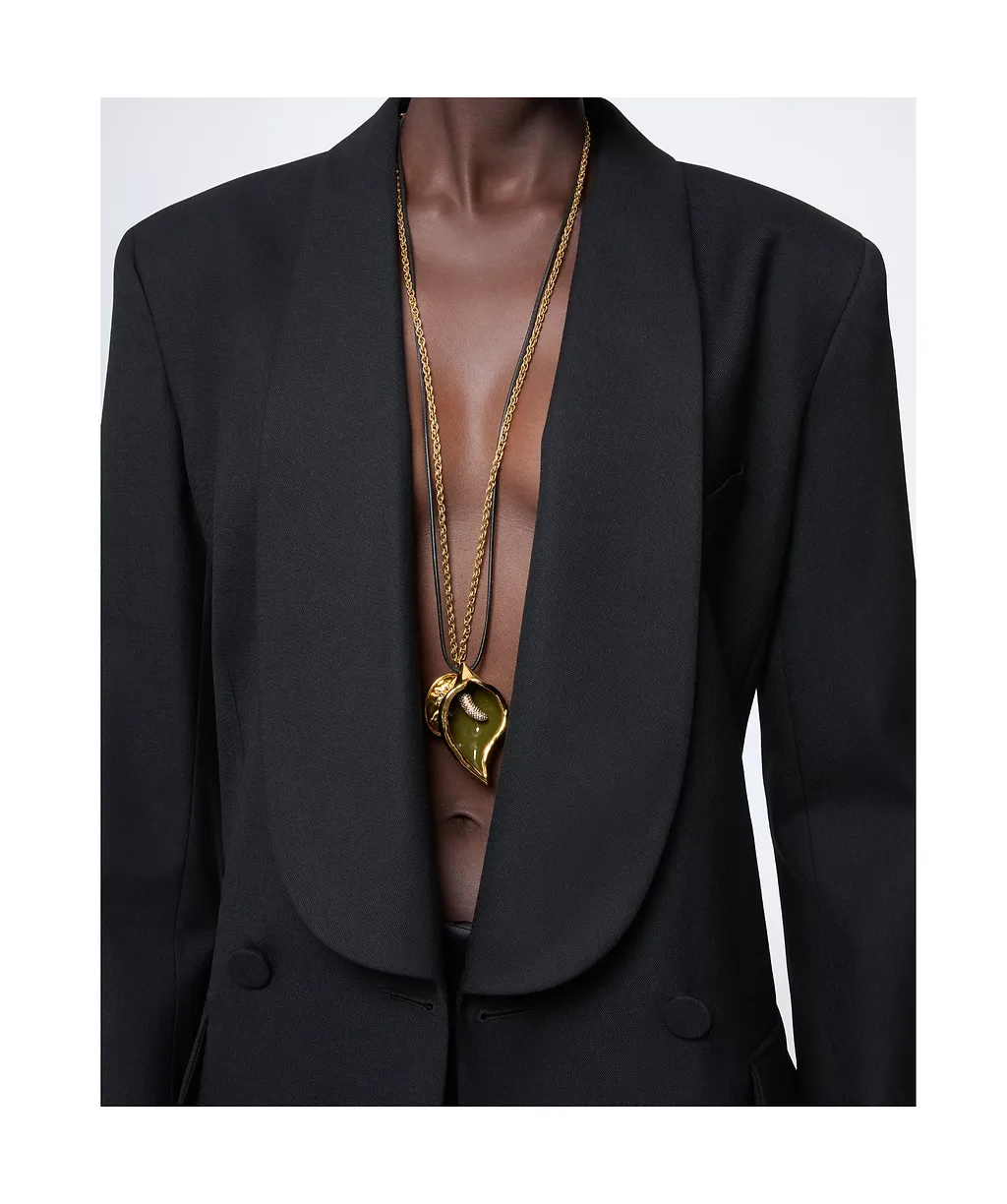 Wool Gabardine Double-Breasted Blazer