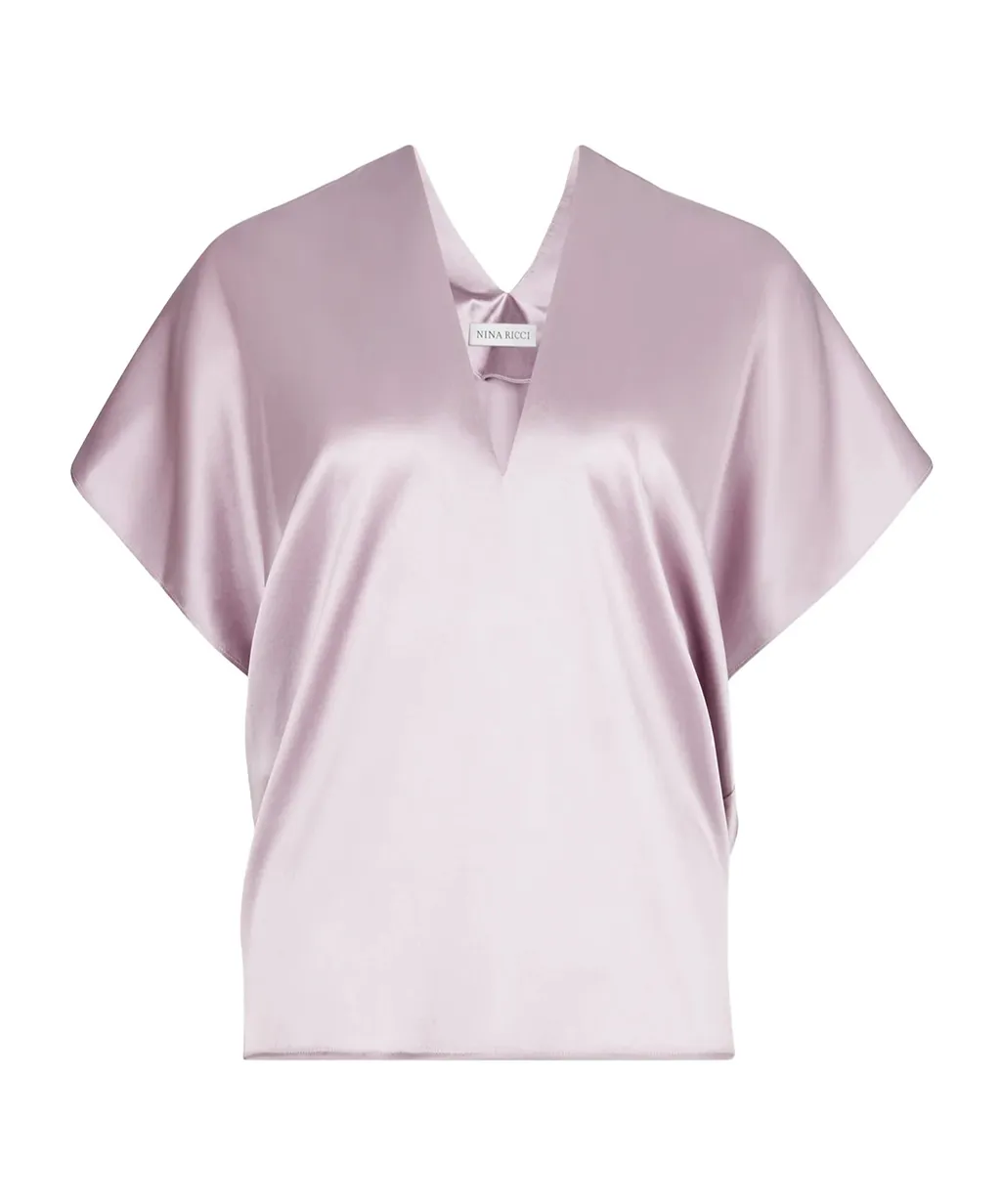 V-Neck Silk Top