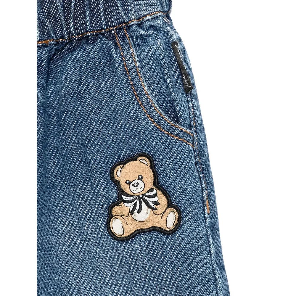 Teddy-Patch Denim Trousers