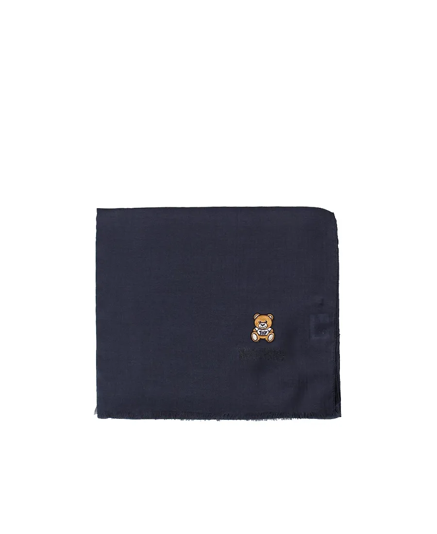 Teddy Patch Logo-Print Scarf