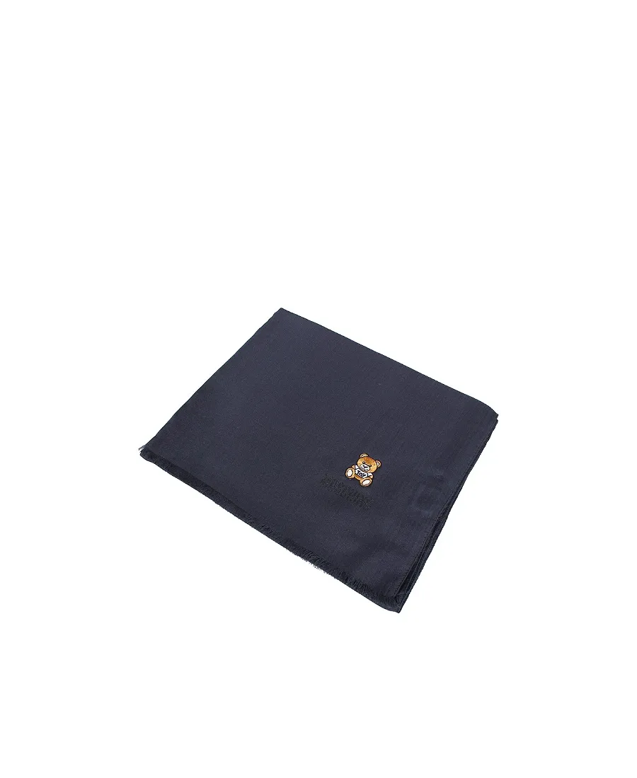 Teddy Patch Logo-Print Scarf