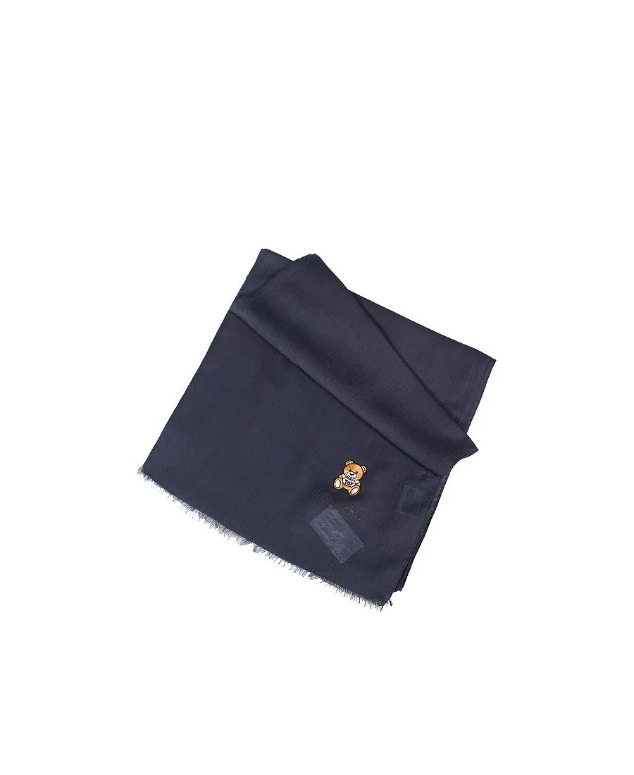 Teddy Patch Logo-Print Scarf