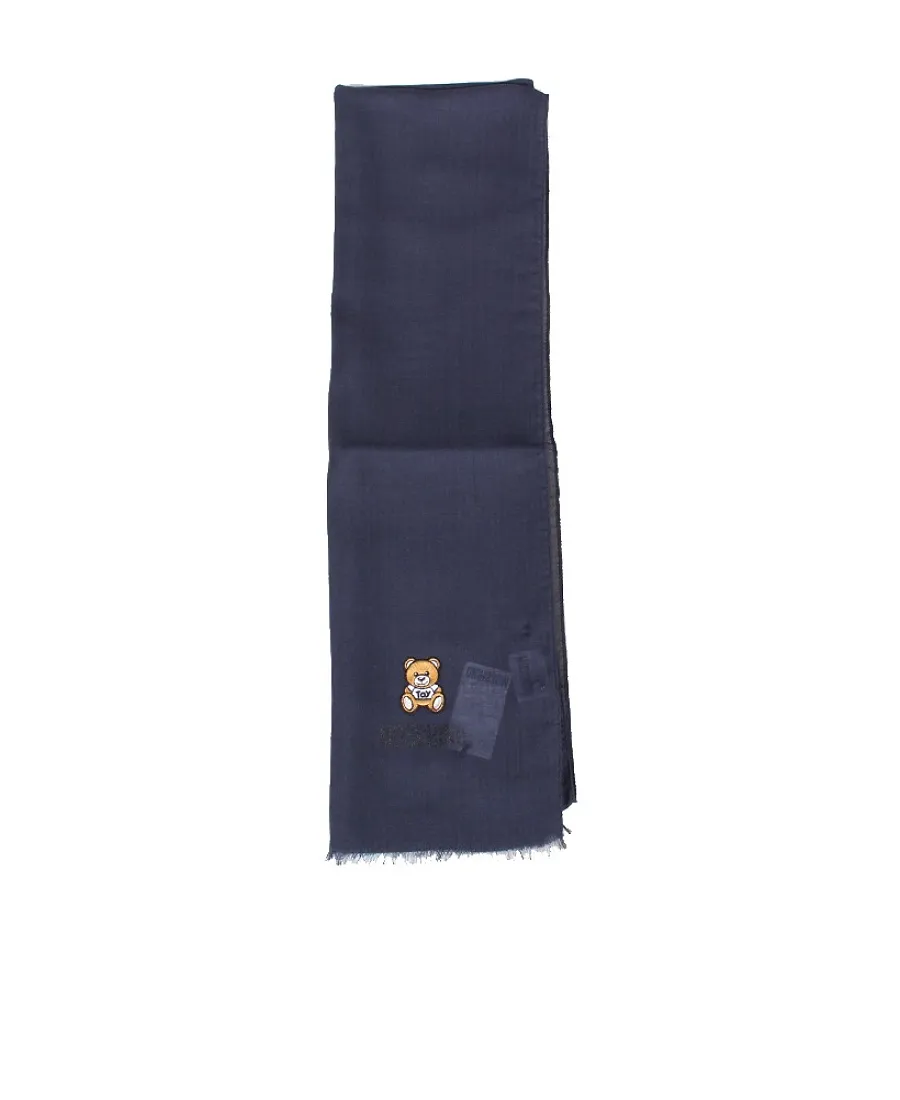 Teddy Patch Logo-Print Scarf