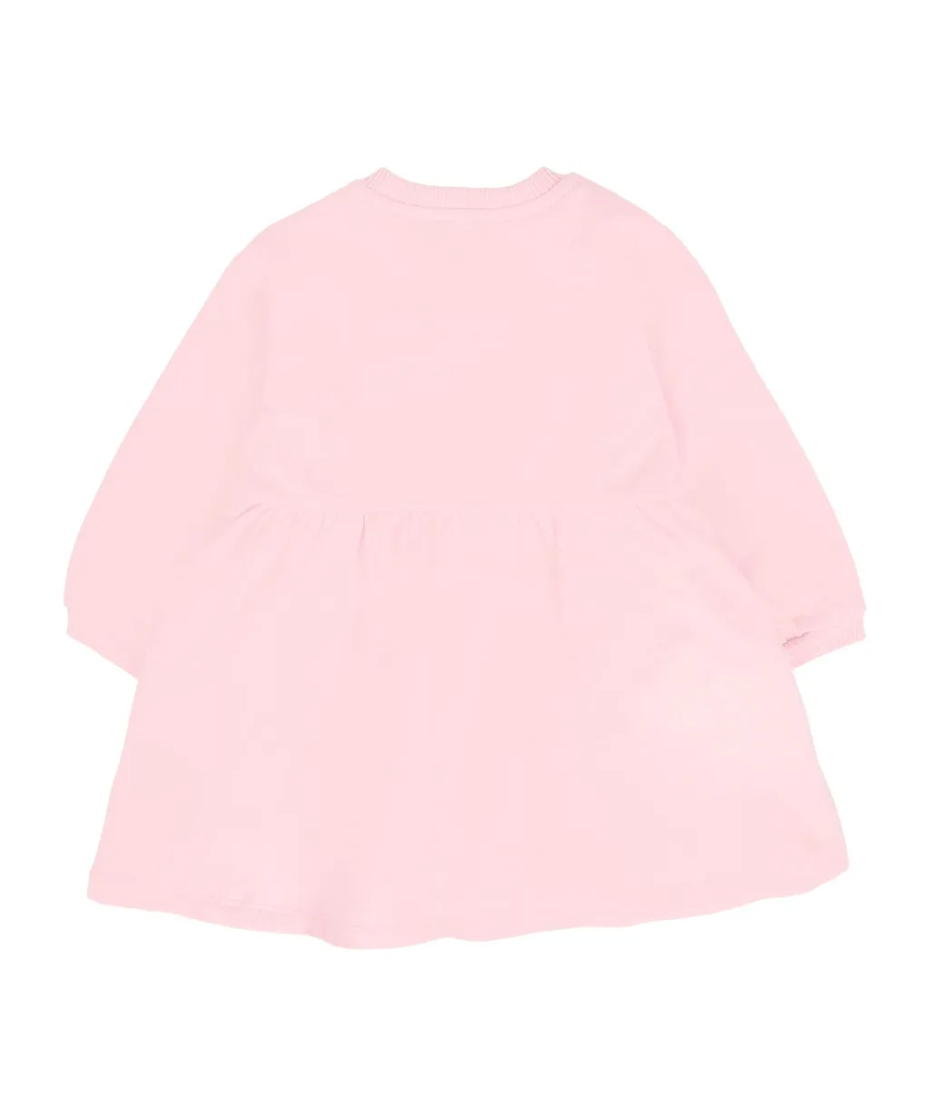 Teddy-Print Gathered Dress
