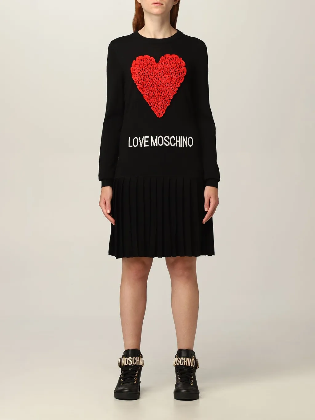 Tulle-Heart Logo Knit Dress