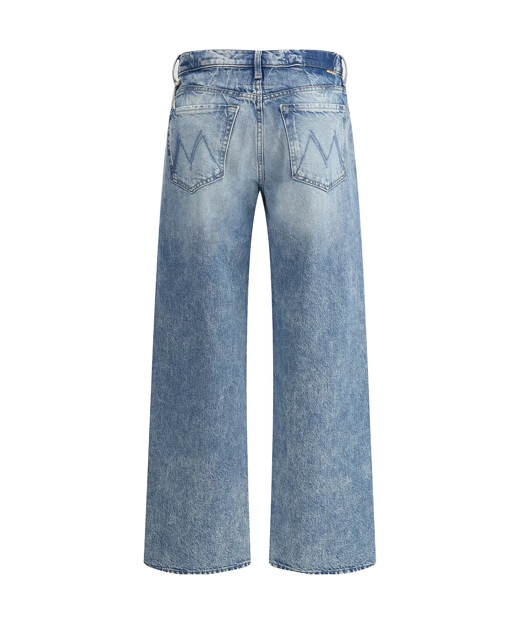 Mother Logo Patch Wide Leg Jeans
