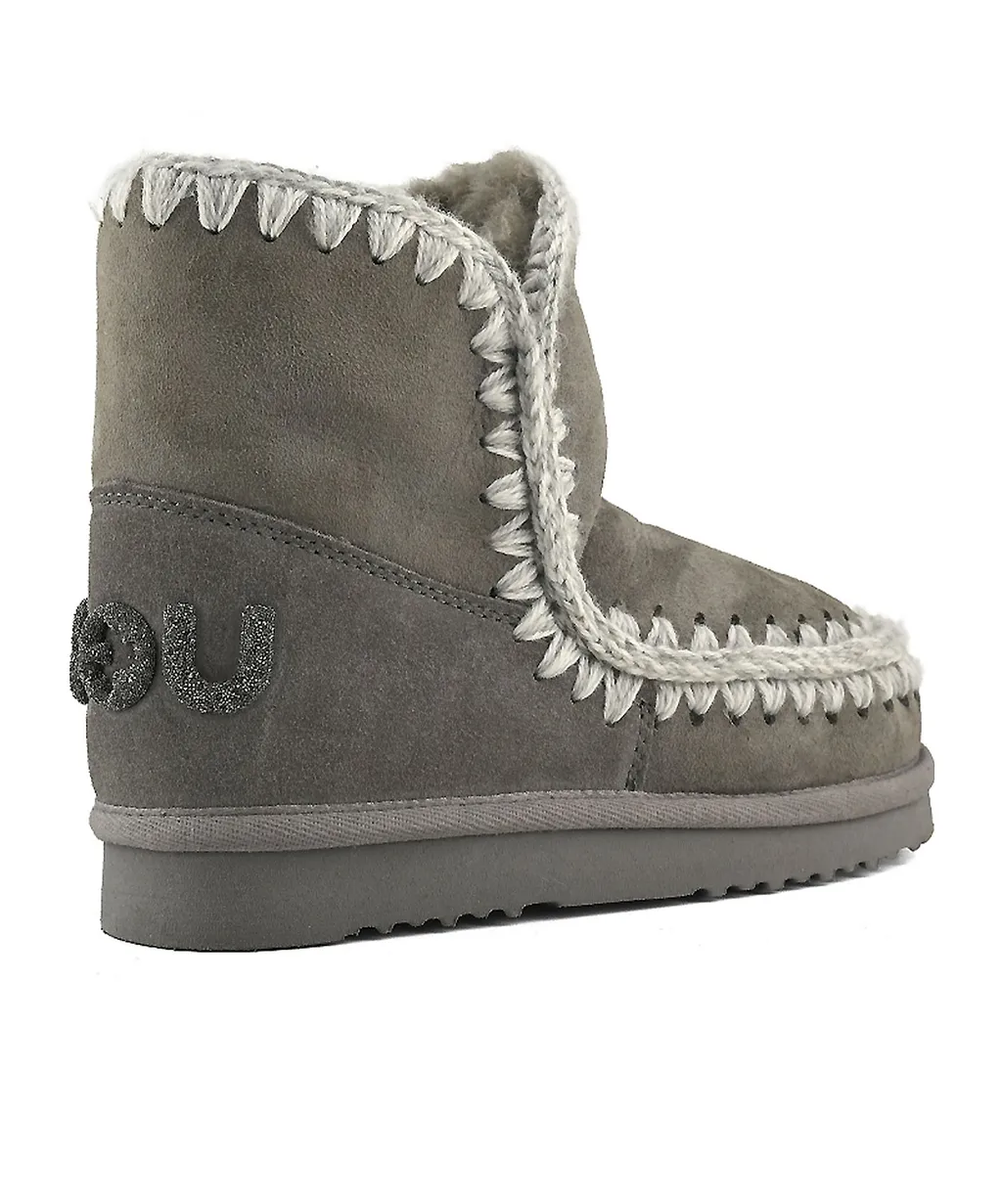 Crochet-Detail Sheepskin Boots