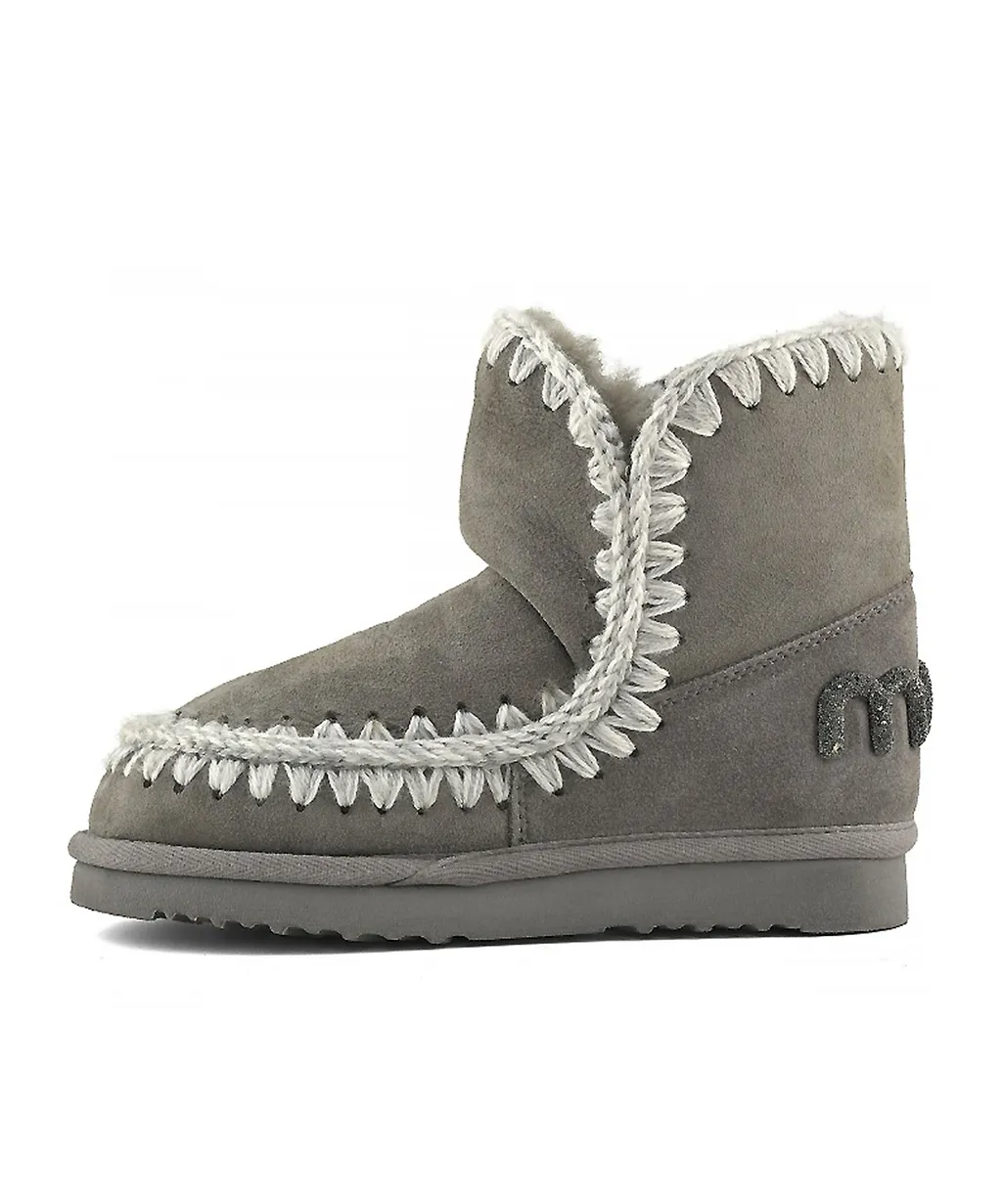 Crochet-Detail Sheepskin Boots