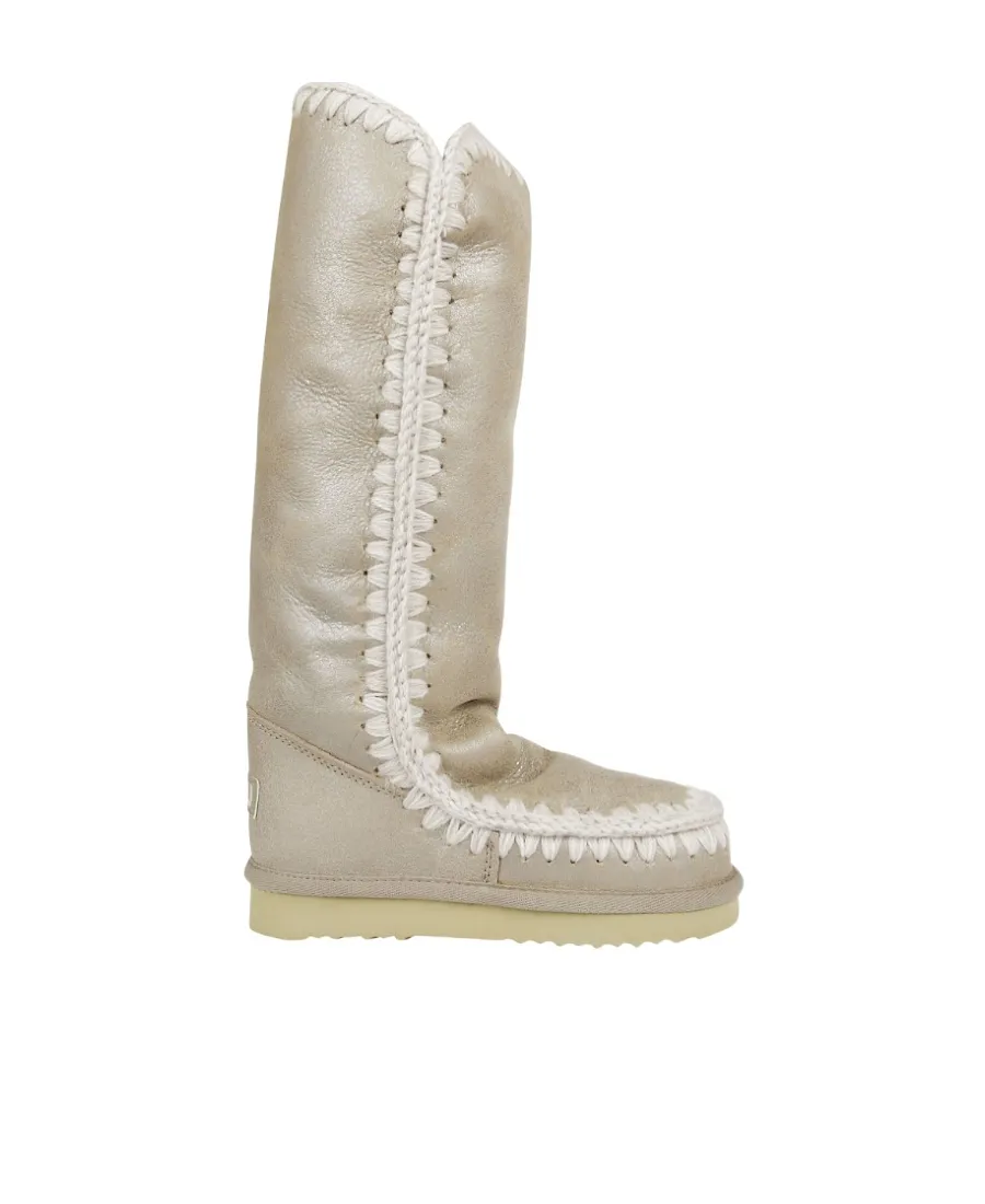 Metallic Leather Boots
