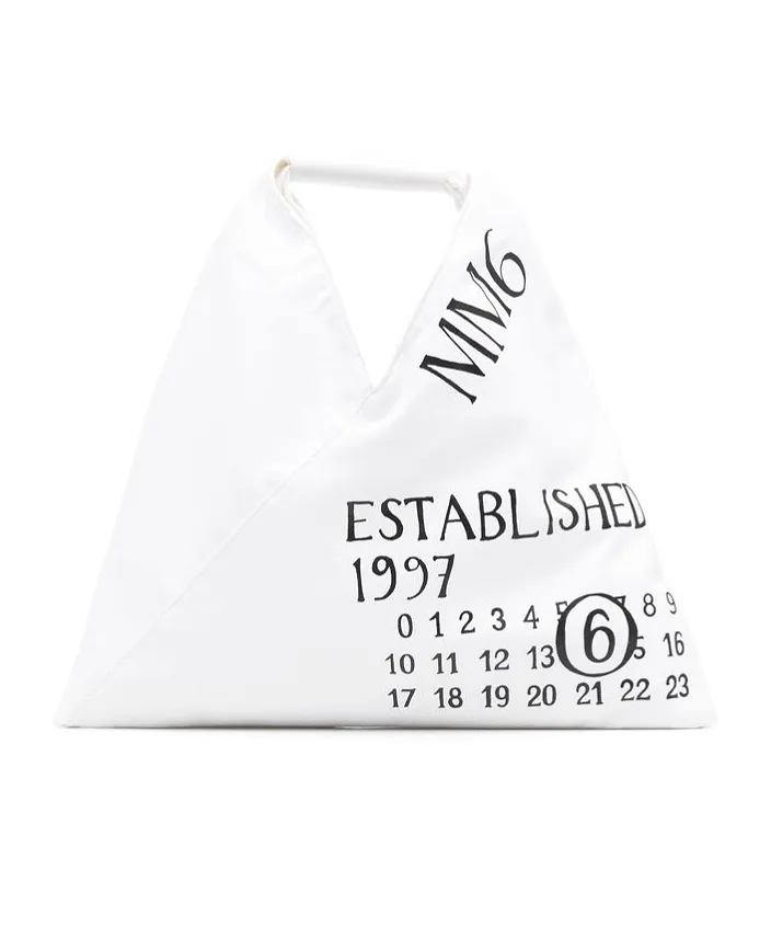 Numbers-Motif Tote Bag