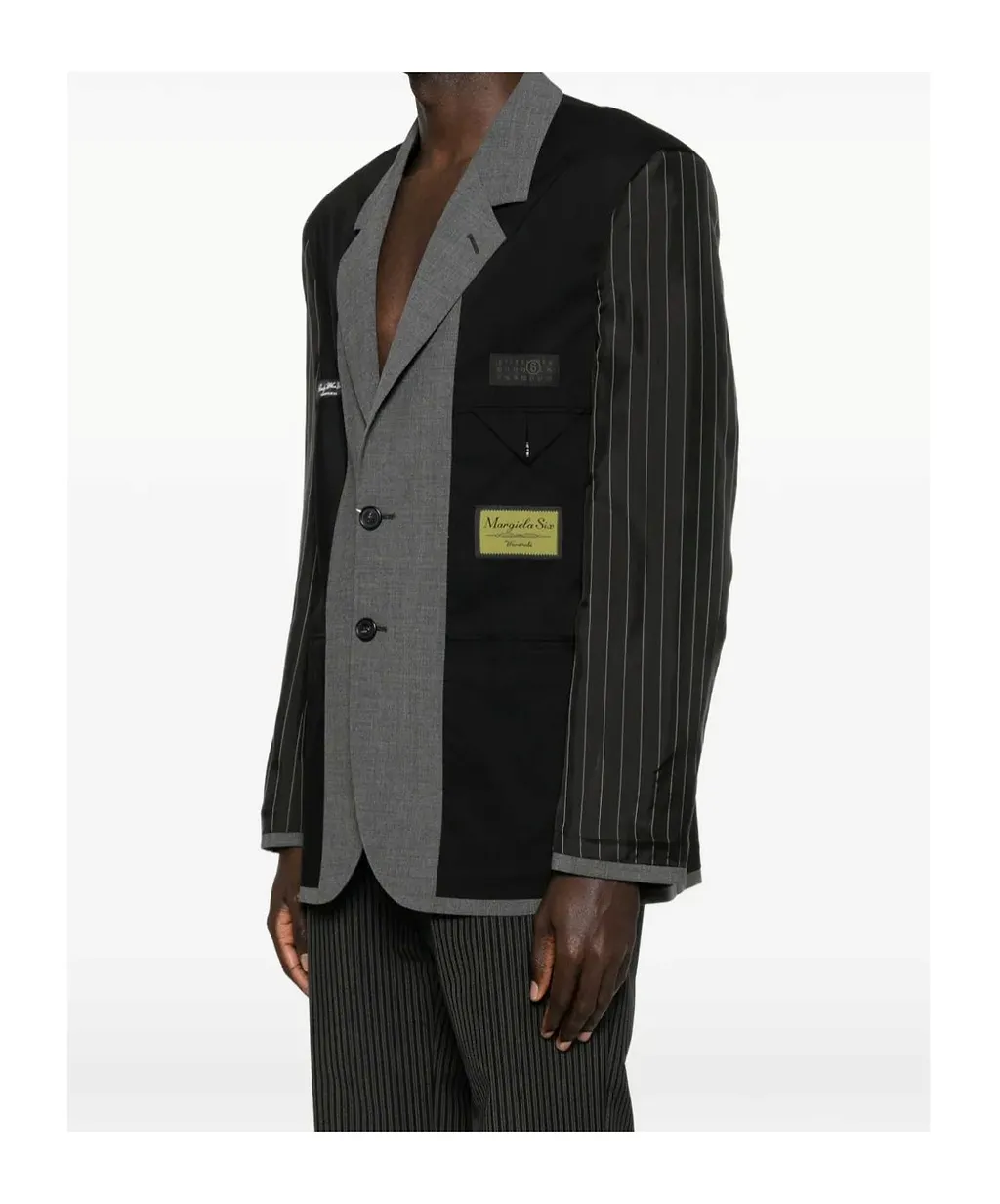 Pinstripe Panelled Blazer