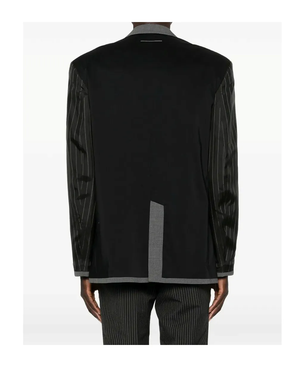Pinstripe Panelled Blazer