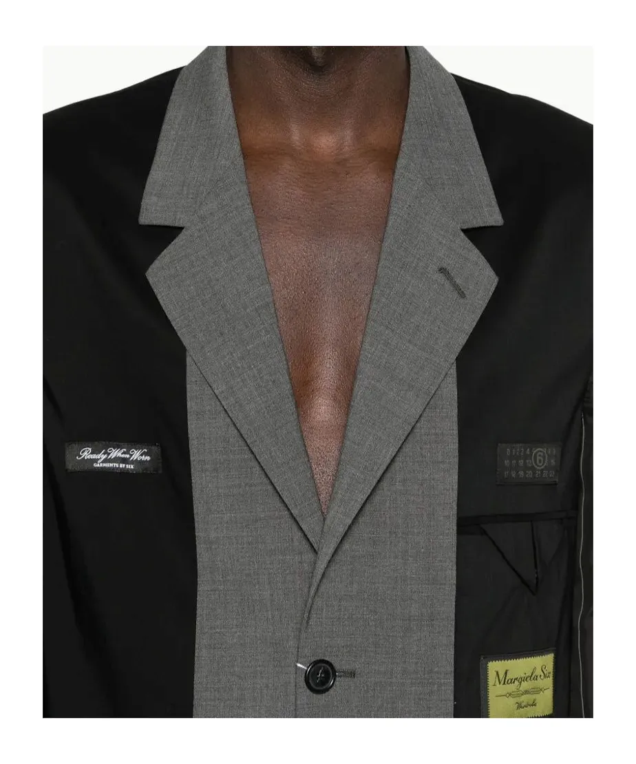 Pinstripe Panelled Blazer