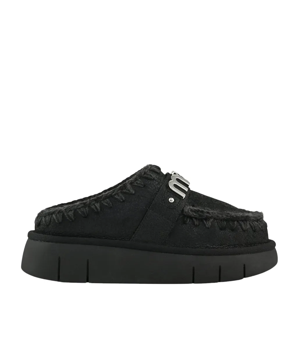 Mou Bounce Logo-Plaque Braided-Trim Platform Sandals
