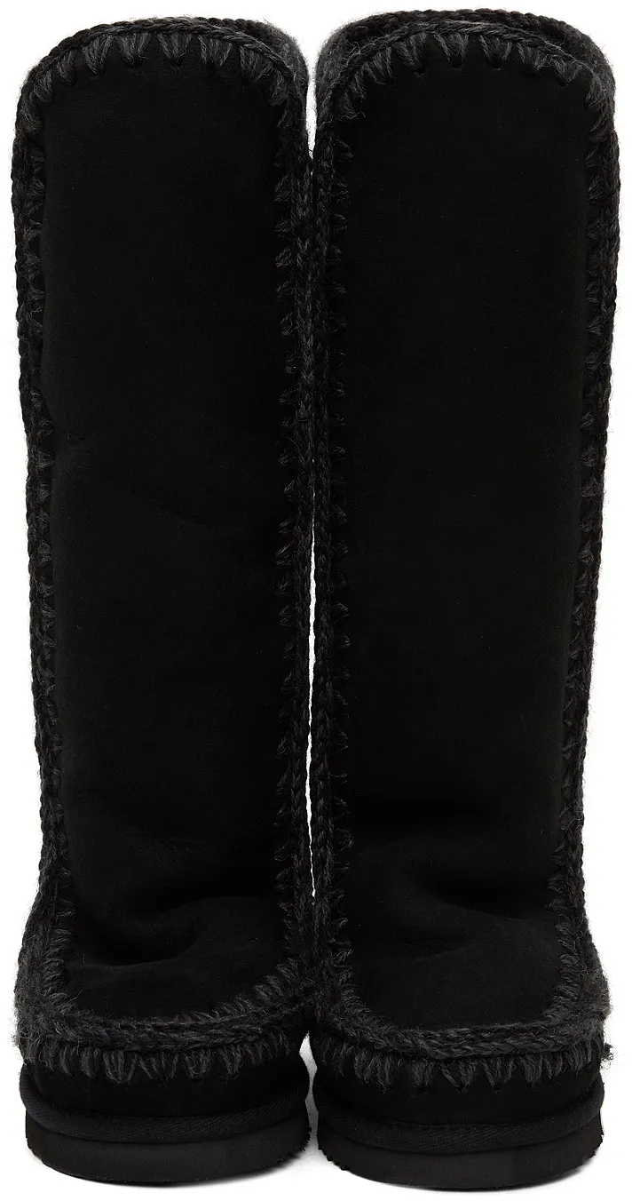 Mou Contarst Stitched Knee-Length Boots