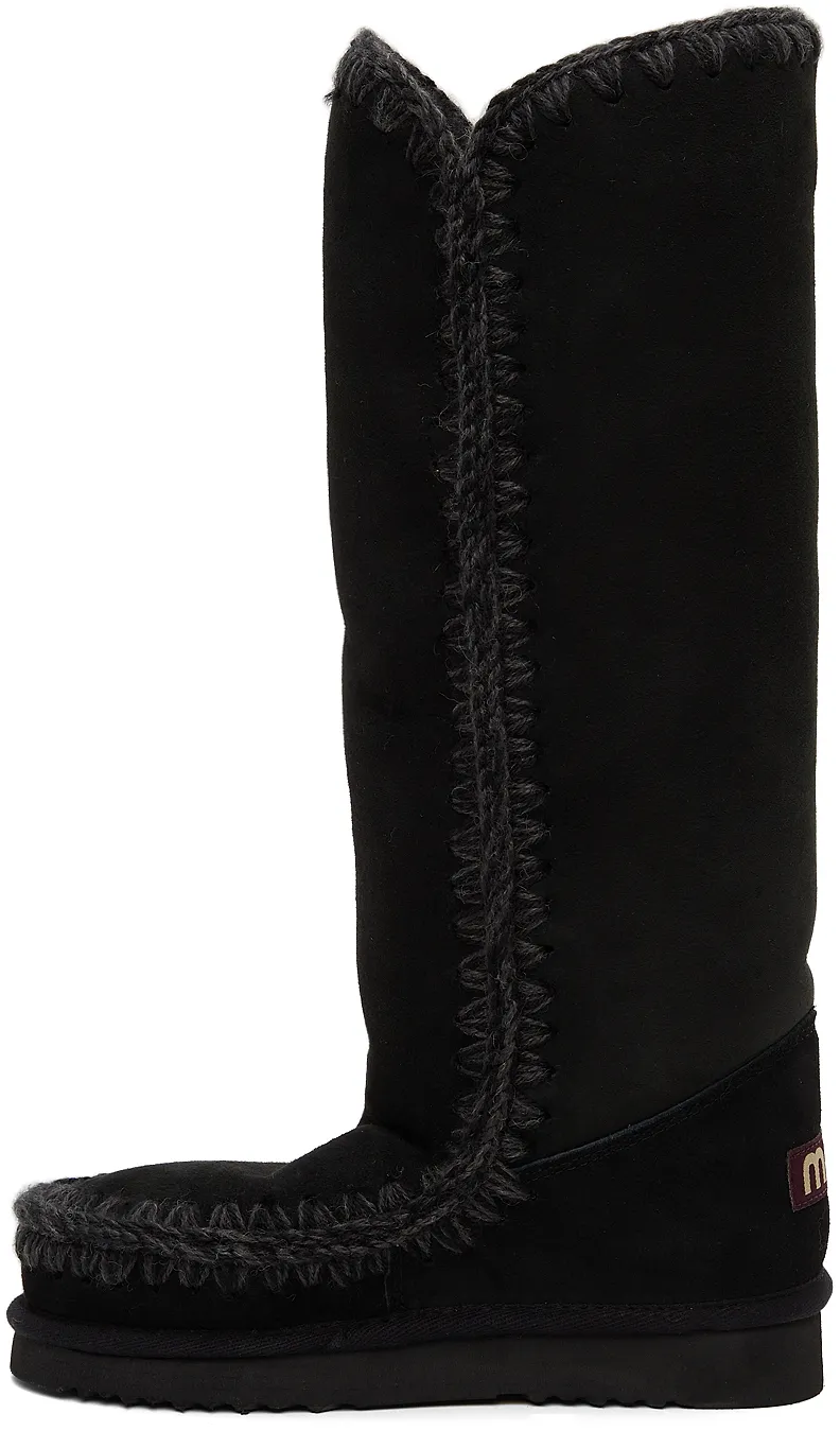 Mou Contarst Stitched Knee-Length Boots