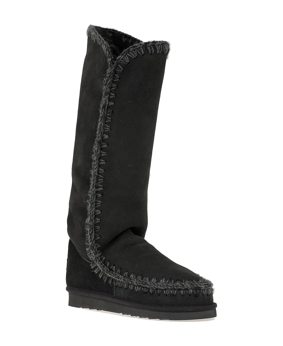 Mou Contarst Stitched Knee-Length Boots