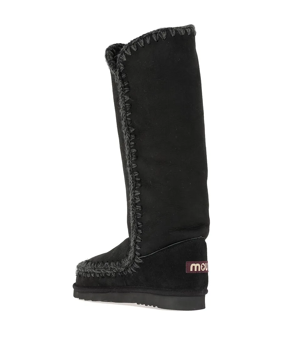 Mou Contarst Stitched Knee-Length Boots