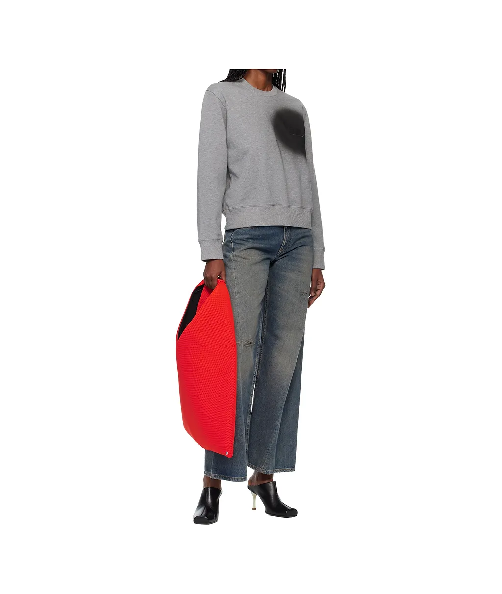 Spray Print Long-Sleeve Crew Neck Sweatshirt