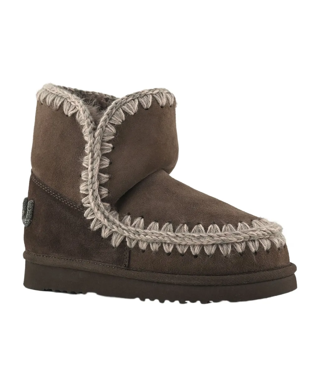 Mou Crochet-Trim Ankle Boots