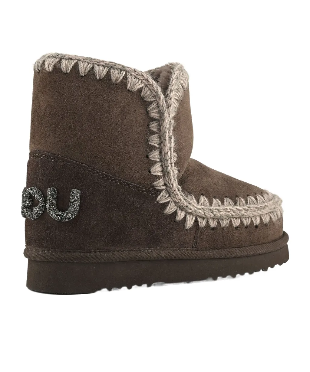 Mou Crochet-Trim Ankle Boots