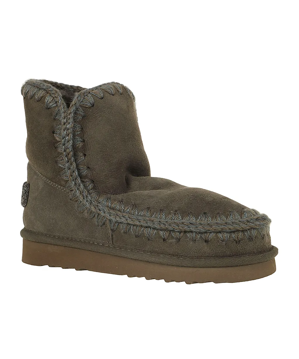 Mou Eskimo 18 Glitter Logo Slip-On Ankle Boots