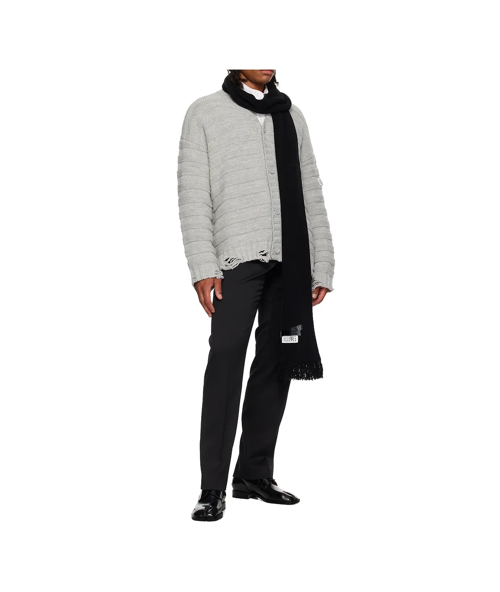 Tape Label Wool Scarf