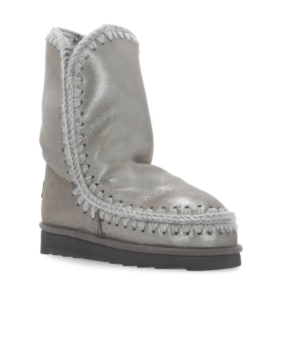 Mou Eskimo 24 Metallic Whipstitch-Trim Boots