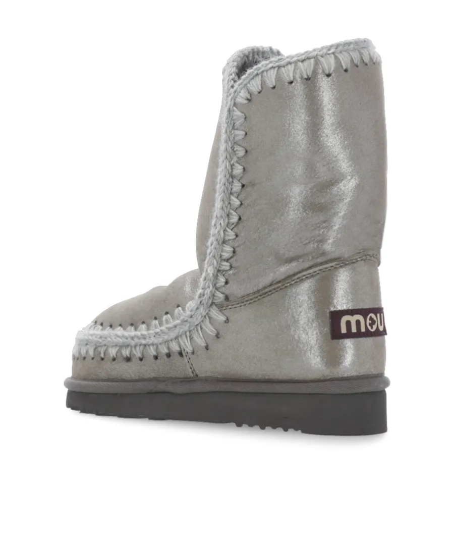 Mou Eskimo 24 Metallic Whipstitch-Trim Boots