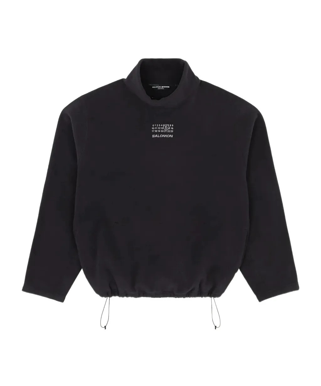 High-Neck Drawstring-Hem Sweatshirt