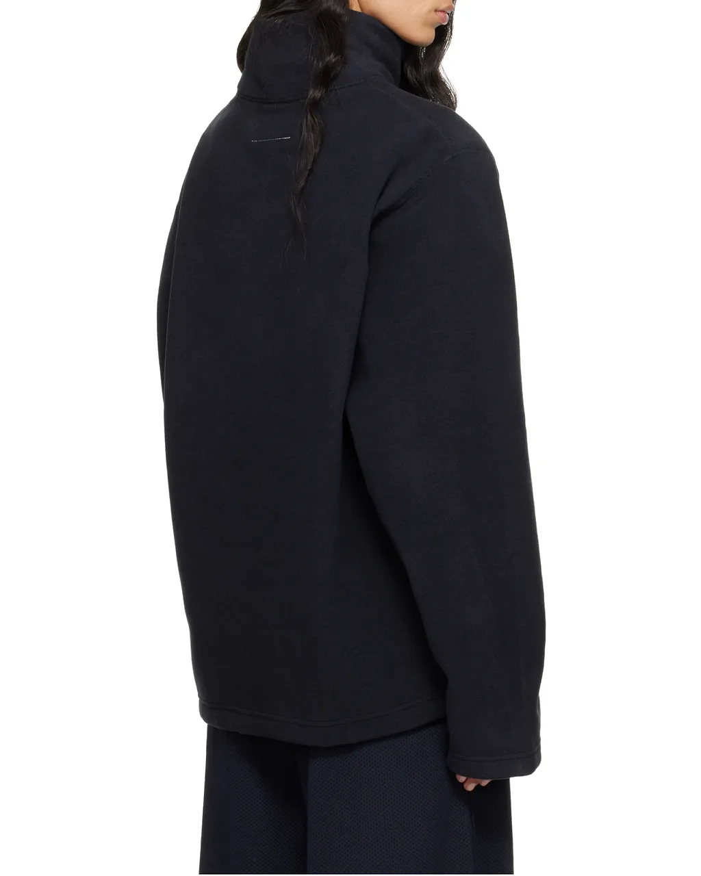 High-Neck Drawstring-Hem Sweatshirt