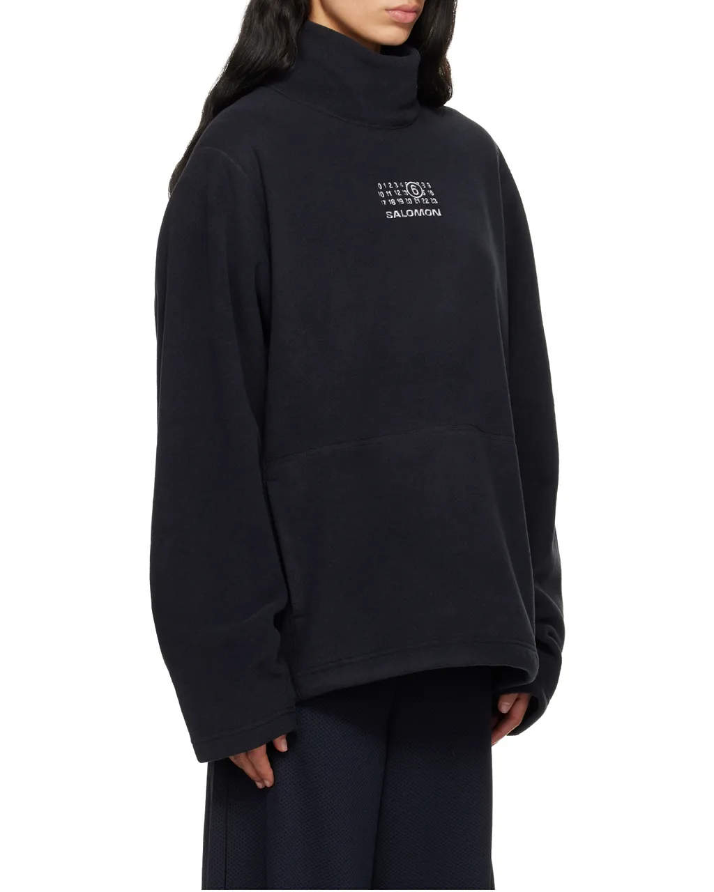 High-Neck Drawstring-Hem Sweatshirt