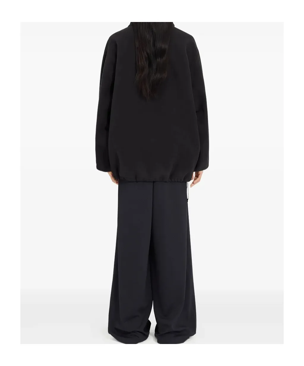 High-Neck Drawstring-Hem Sweatshirt