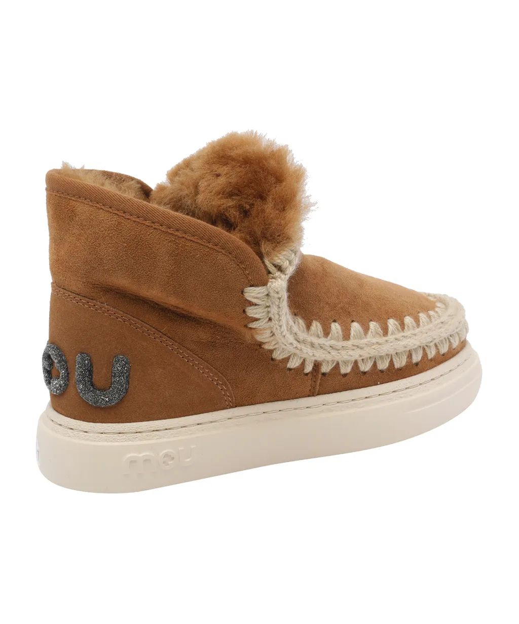 Mou Glitter Logo Suede Boots
