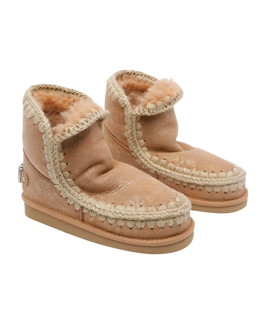 Mou Rhinestone Logo Boots