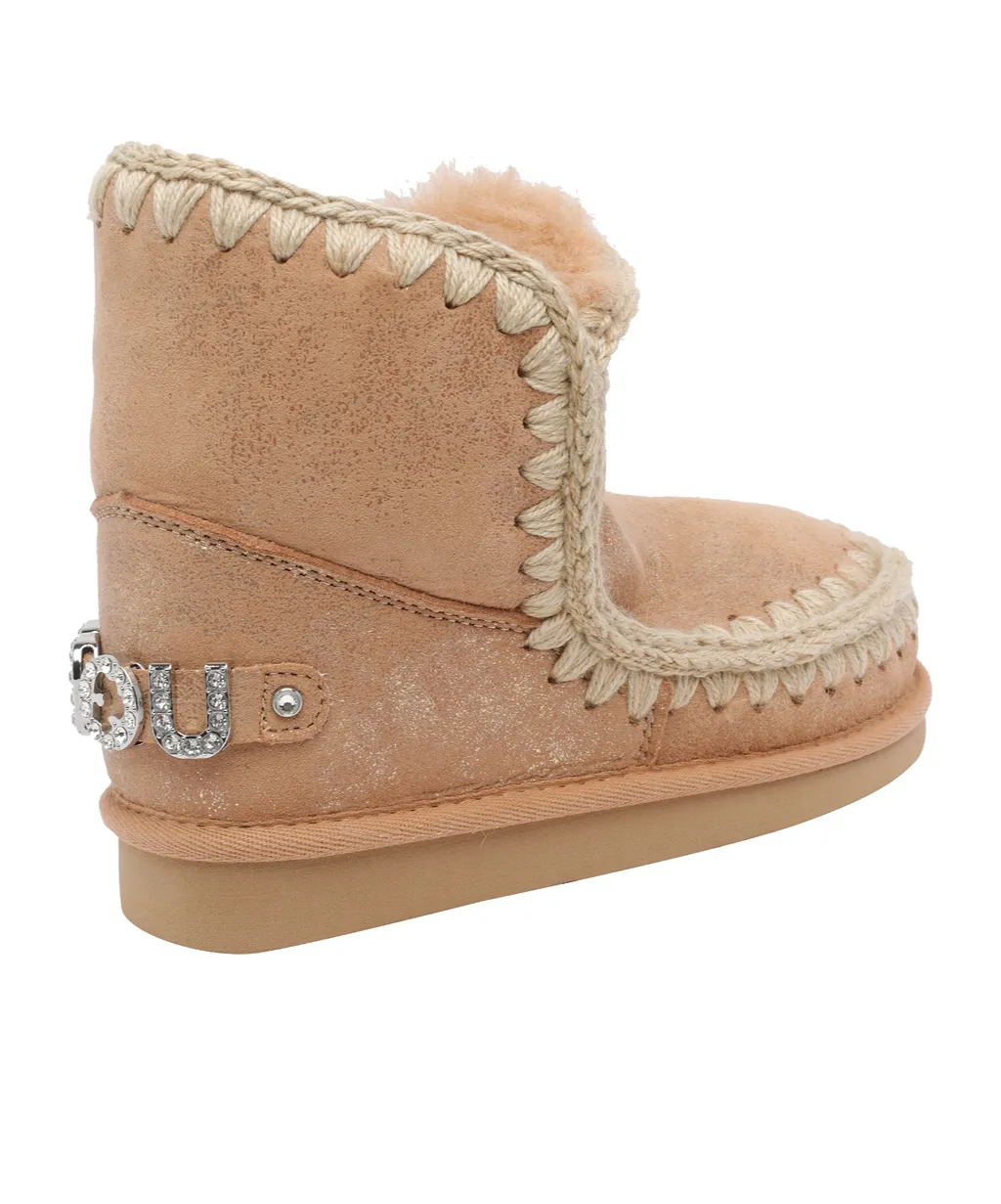 Mou Rhinestone Logo Boots