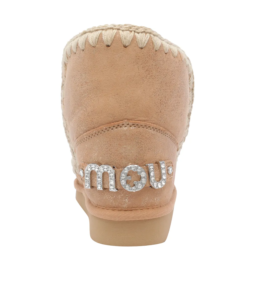 Mou Rhinestone Logo Boots