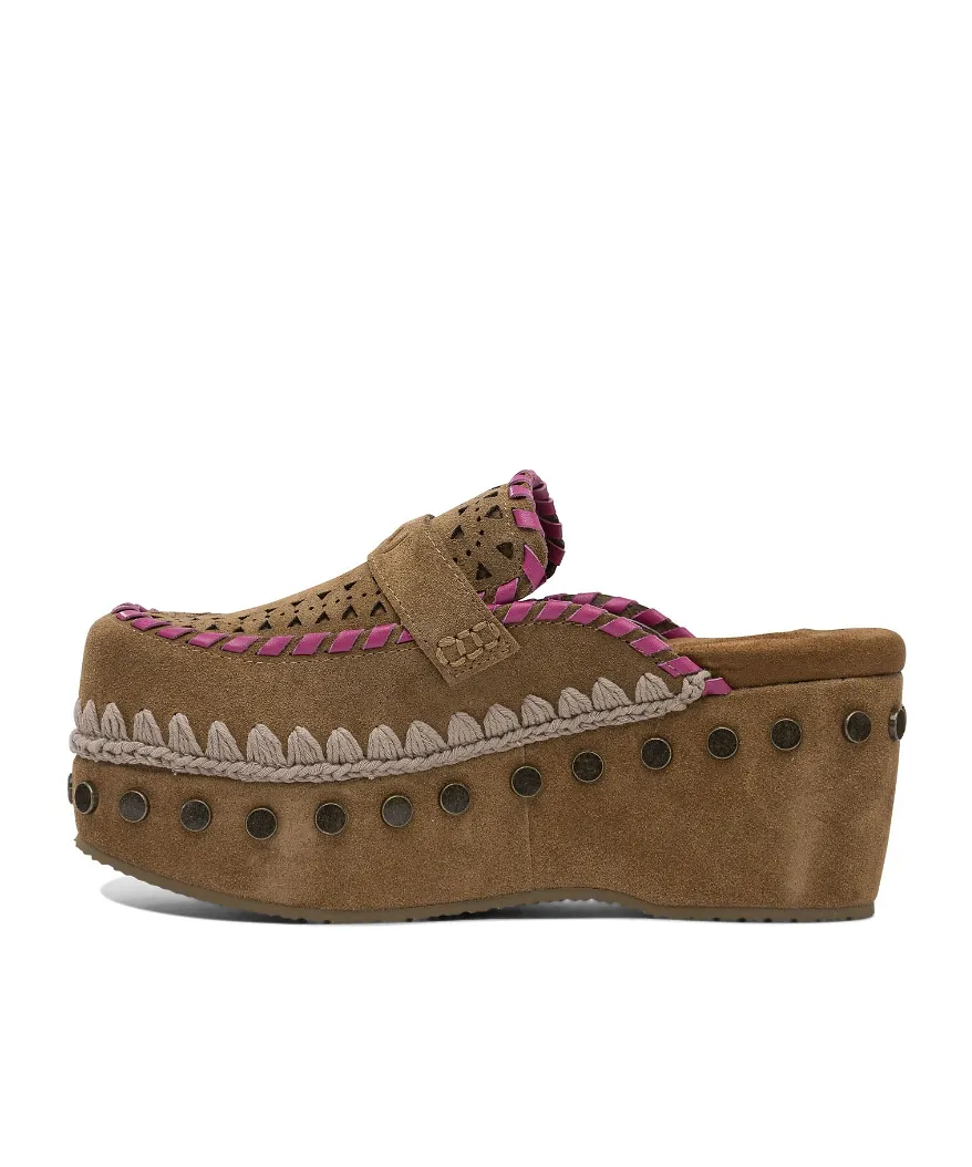 Mou Overstitch Clogs