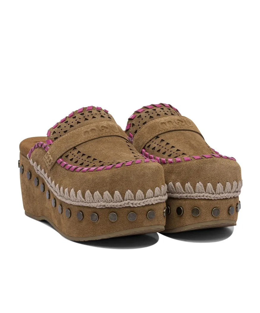 Mou Overstitch Clogs