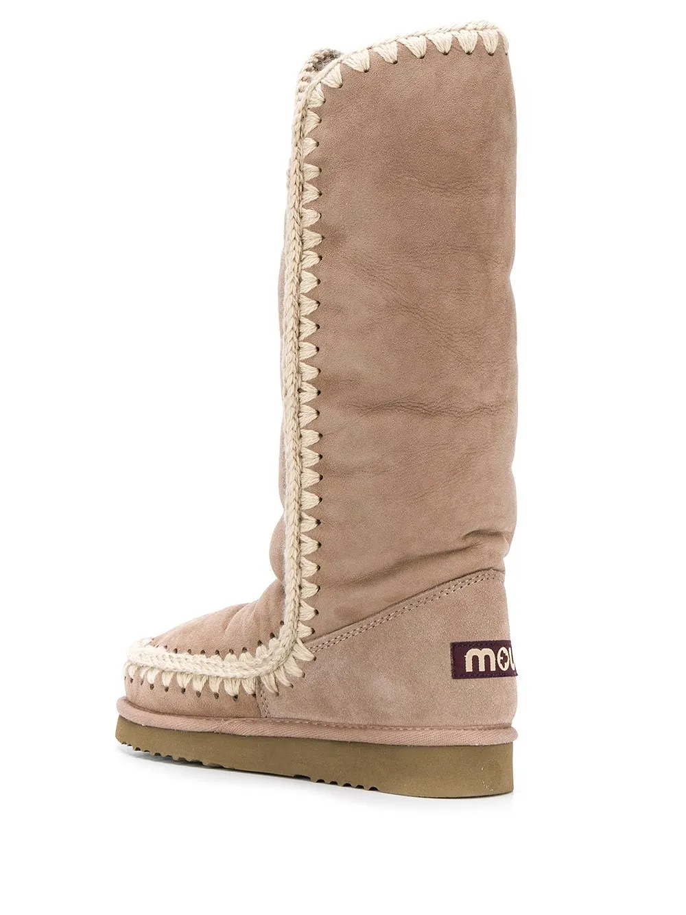 Woven Detail Padded Boots