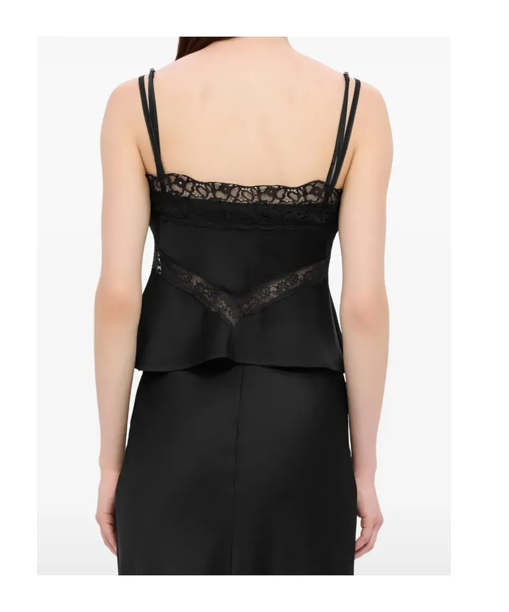 Msgm Lace Trim Camisole Top