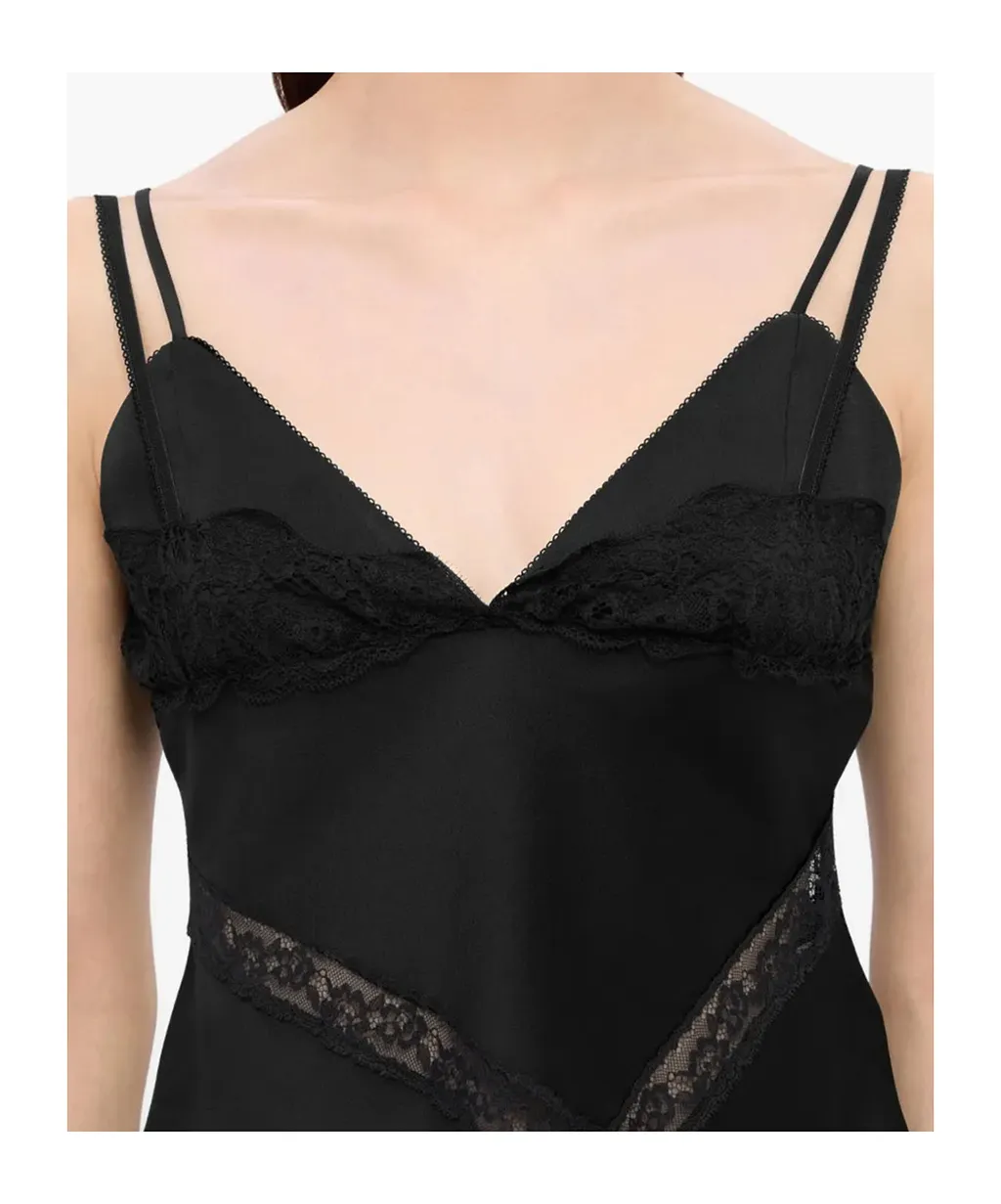 Msgm Lace Trim Camisole Top