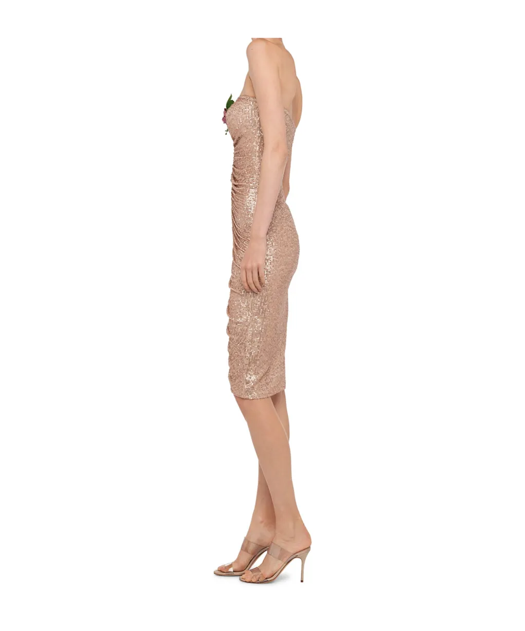 Norma Kamali Sequinned Strapless Dress