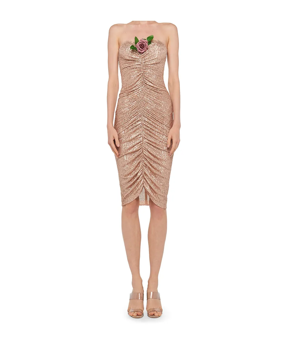 Norma Kamali Sequinned Strapless Dress