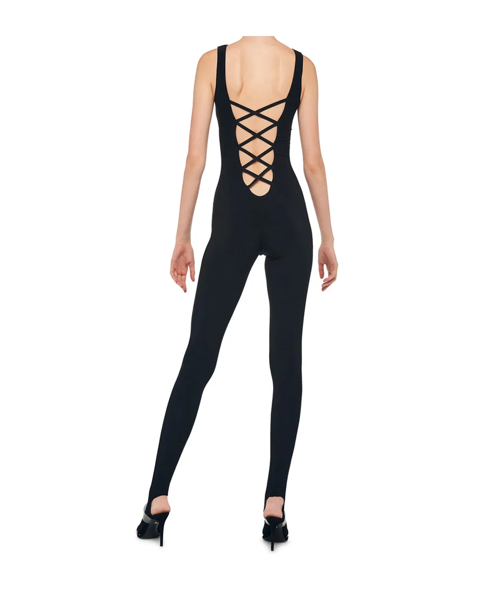 Norma Kamali Sleeveless Cut-Out Catsuit