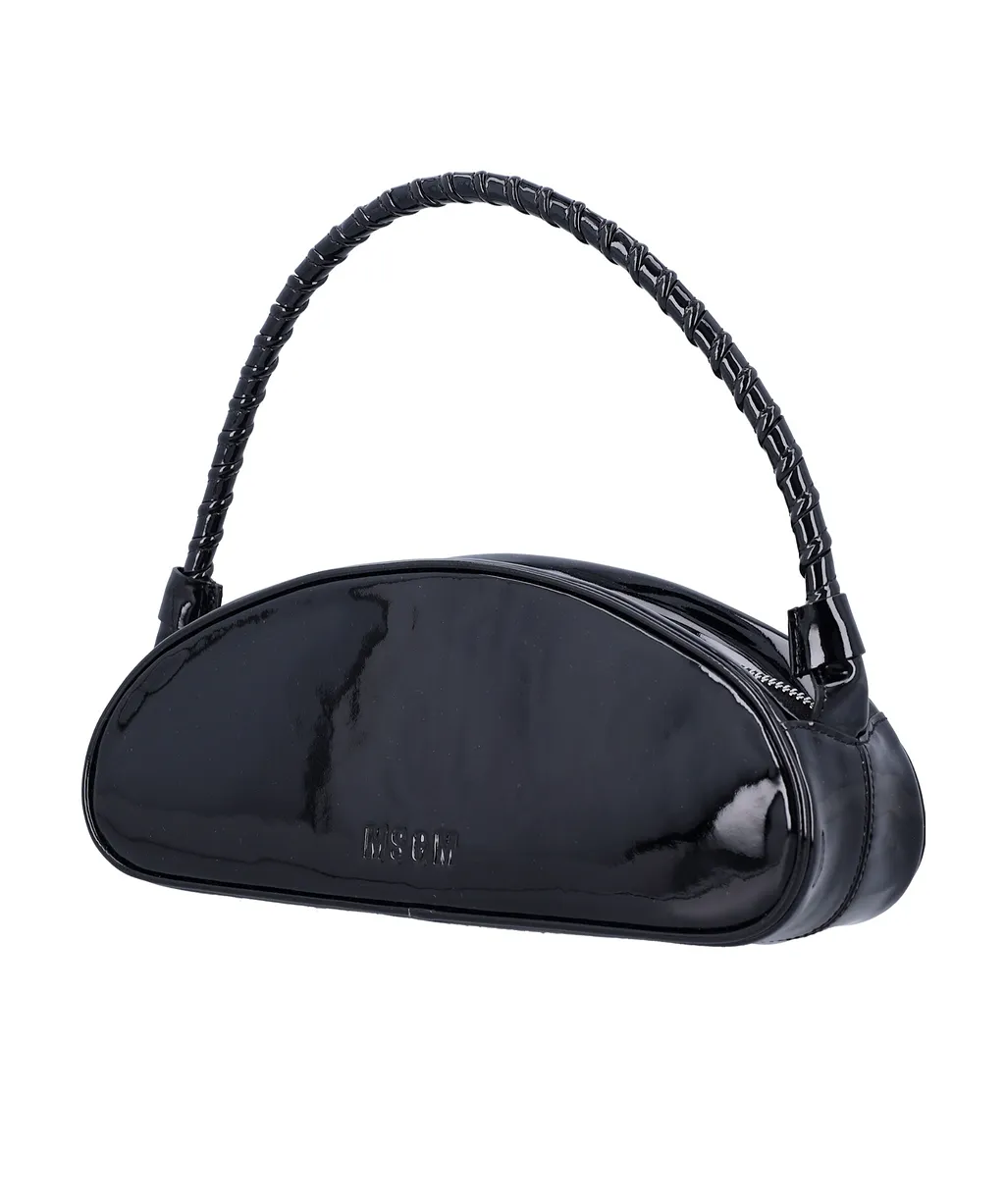 Msgm Logo Debossed Zip-Up Tote Bag