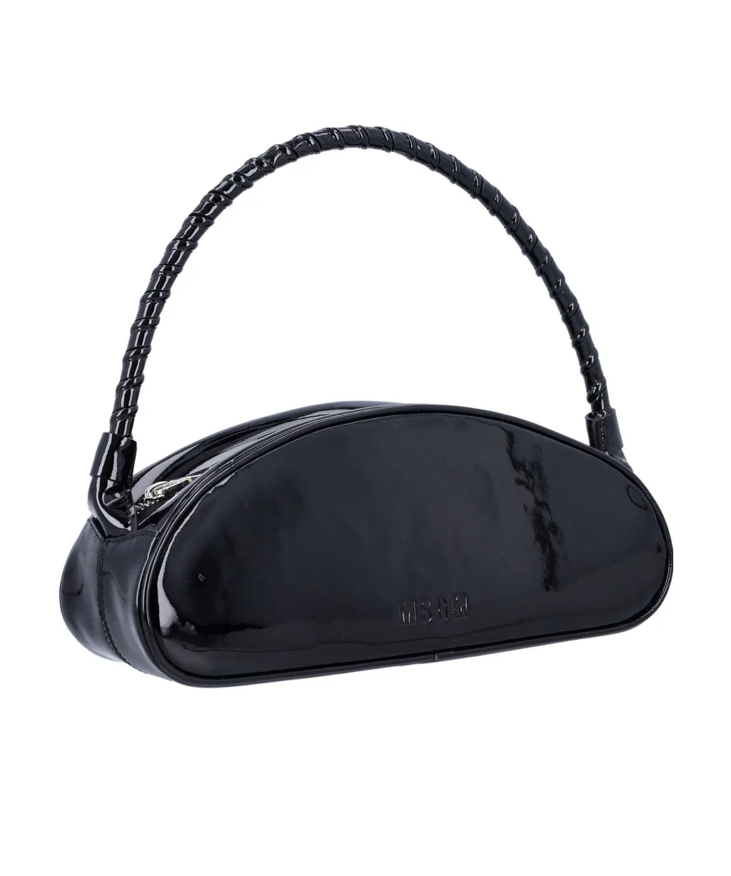 Msgm Logo Debossed Zip-Up Tote Bag